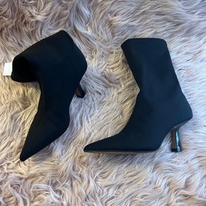 H&M Black Nylon Point Boots